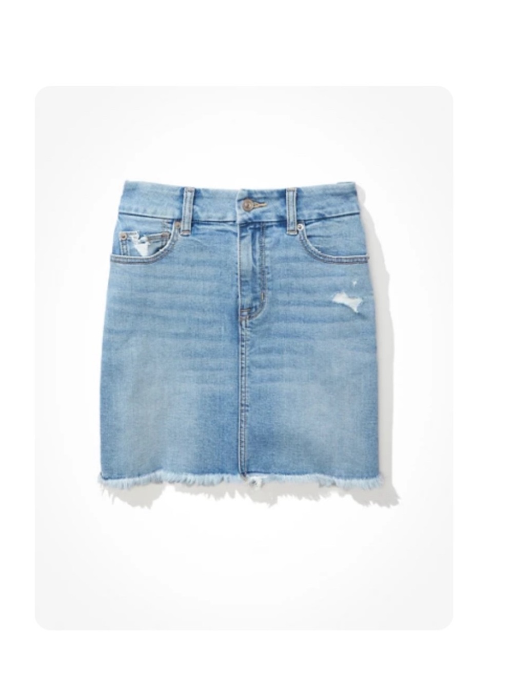 American Eagle Outfitters Light Blue Denim Mini Skirt